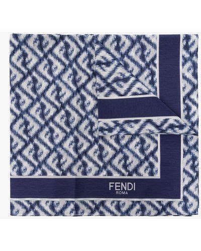 fendi scarf blue|fendi scarf women sale.